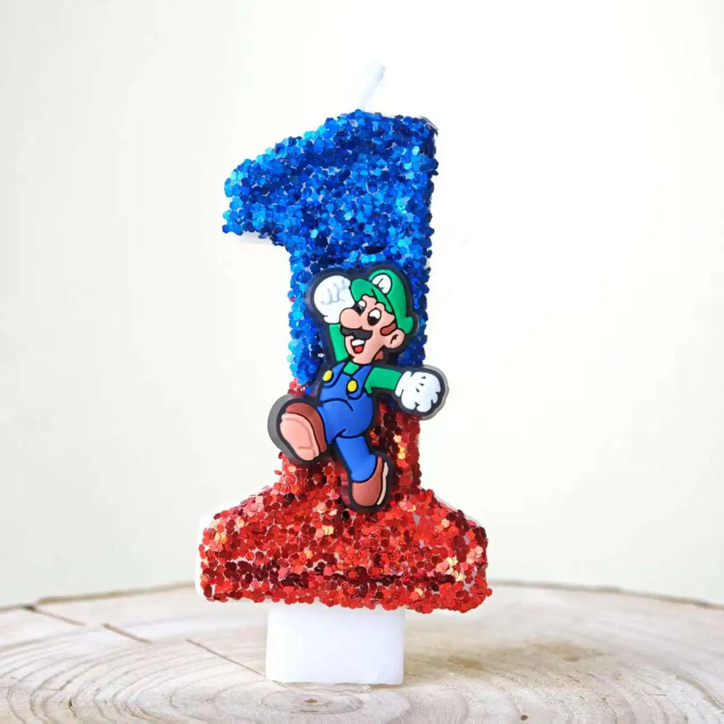 Mario & Luigi verjaardags kaarsen