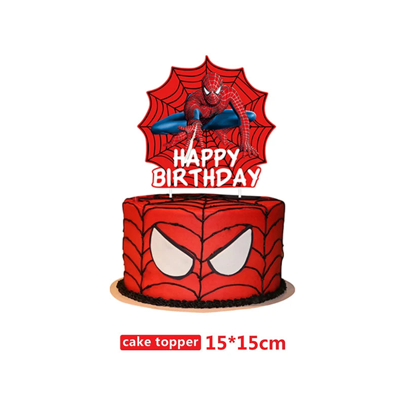 Spiderman Feestset met servies,ballonnen en decoratie