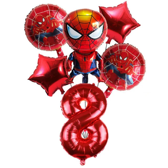 Spiderman Feestset met servies,ballonnen en decoratie