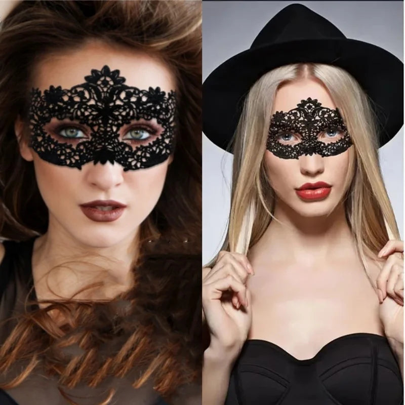 Man en vrouw Masquerade Prom Sexy Black Eye Masks