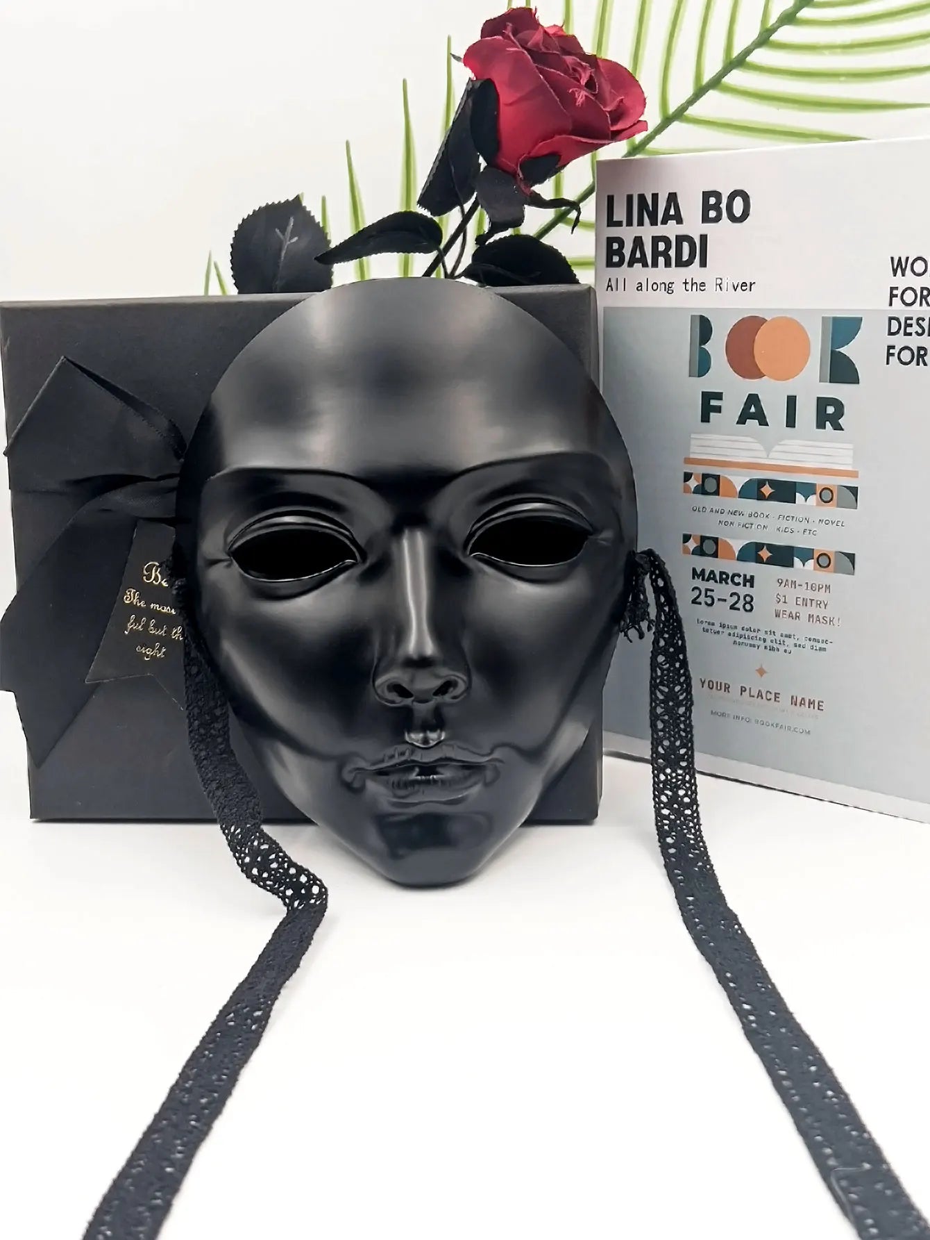 Masquerade & Dance Mask – Zwart / Wit / Goud