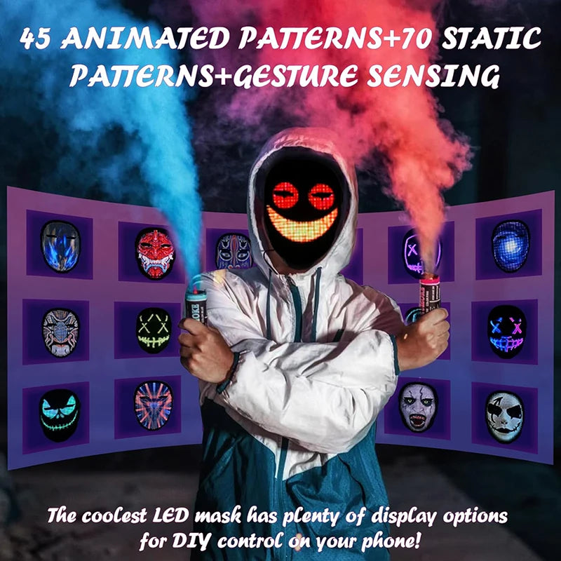 Led Mask met Bluetooth App controle