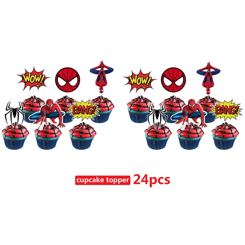 Spiderman Feestset met servies,ballonnen en decoratie