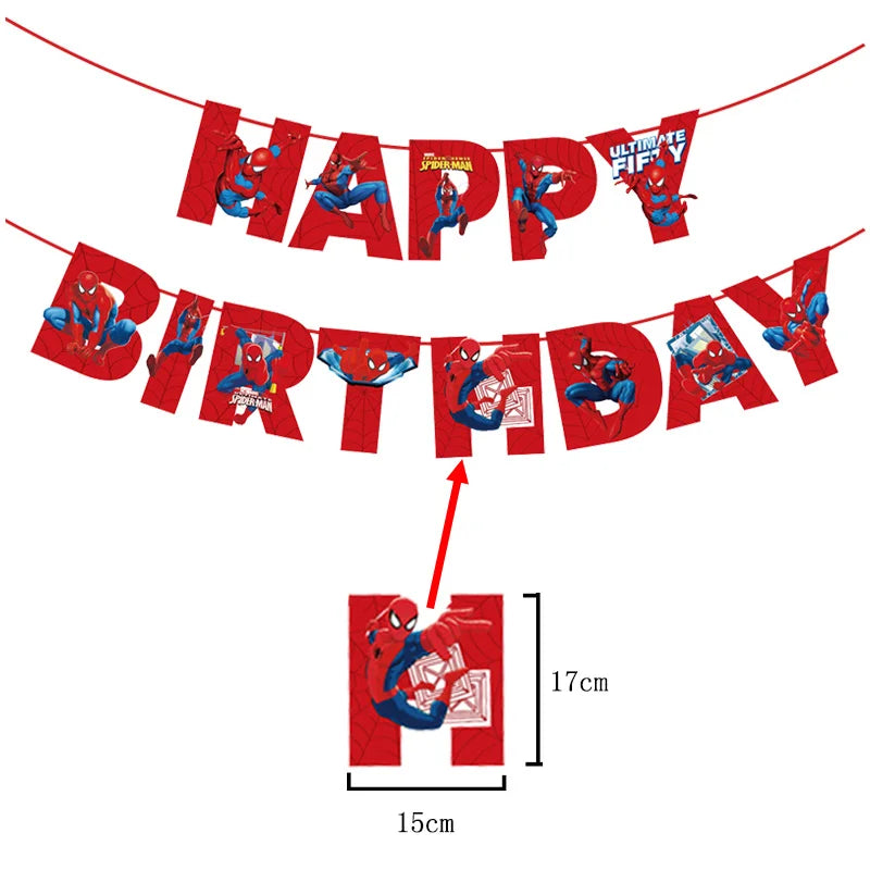 Spiderman verjaardags decoratie