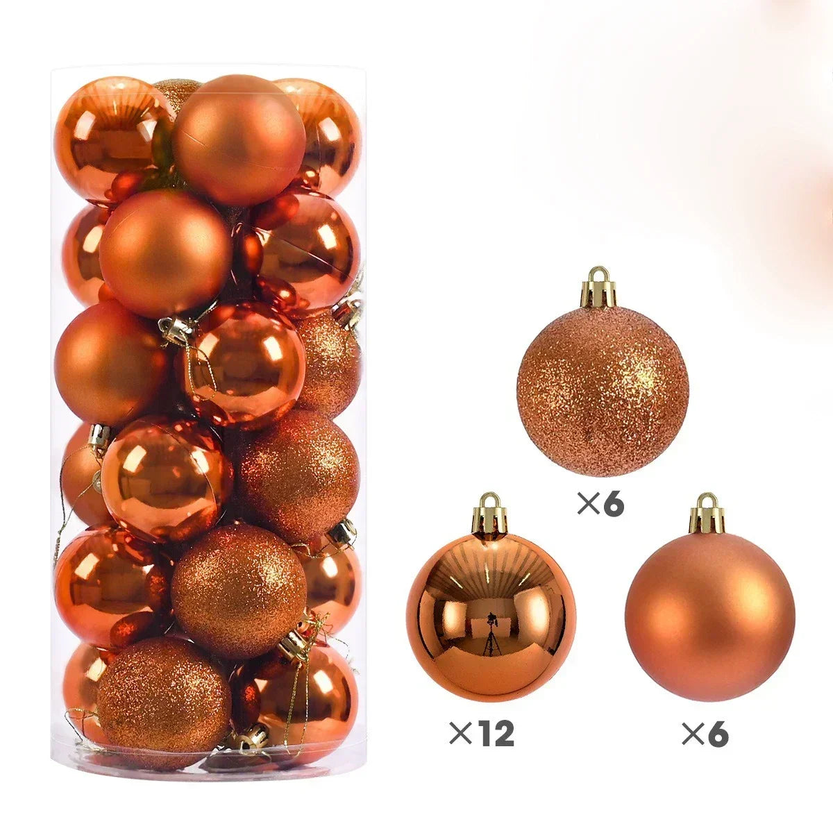 24 stuks 3cm / 4cm / 6cm Kerstballen