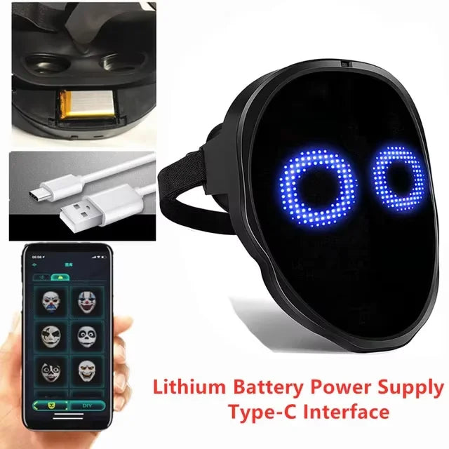 Led Mask met Bluetooth App controle
