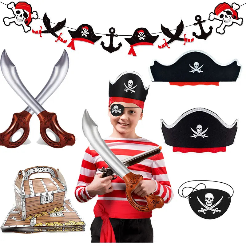 Piraten verkleed set voor kinderfeestje