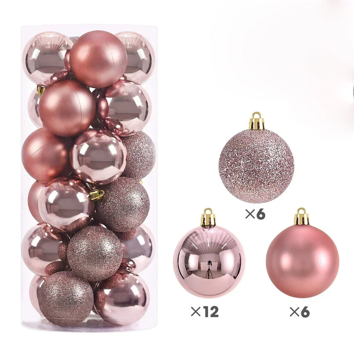 24 stuks 3cm / 4cm / 6cm Kerstballen
