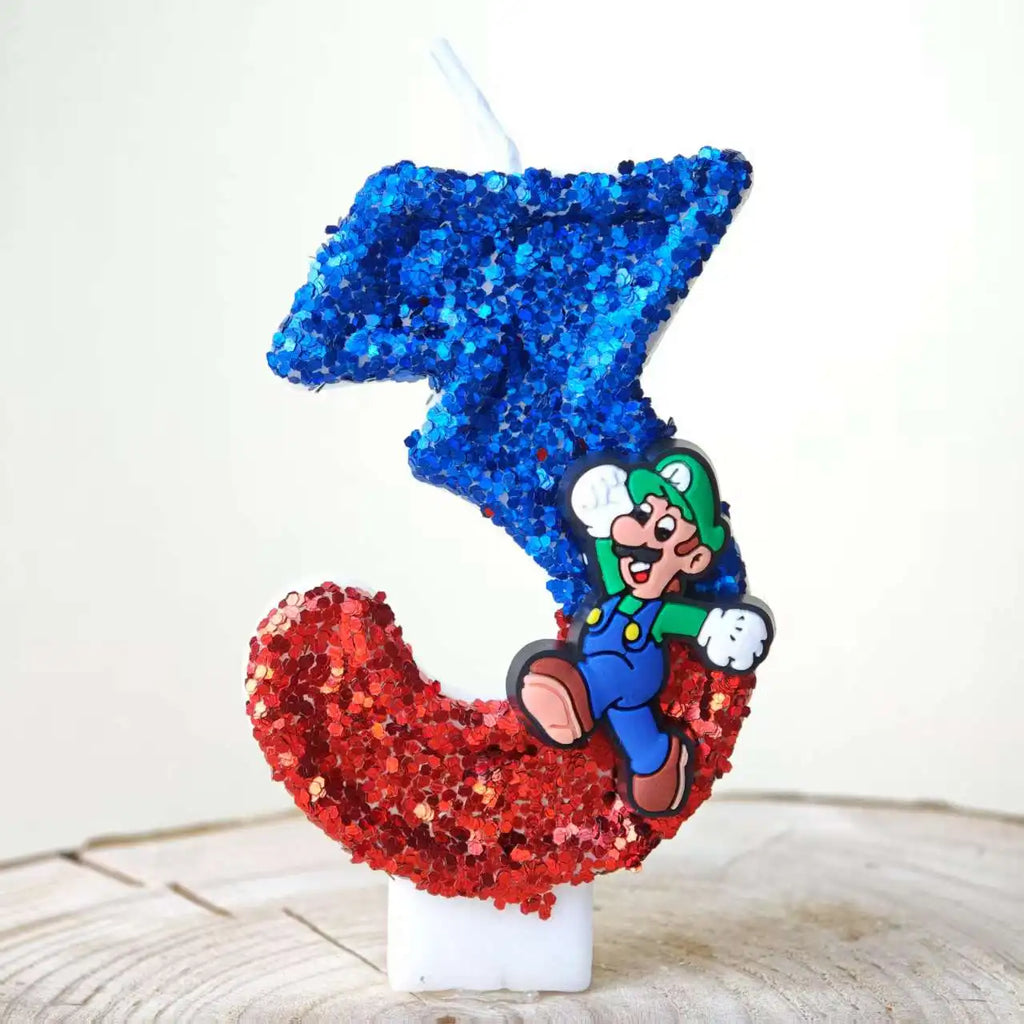 Mario & Luigi verjaardags kaarsen