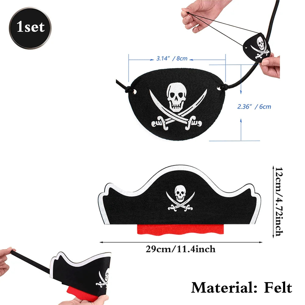 Piraten verkleed set voor kinderfeestje