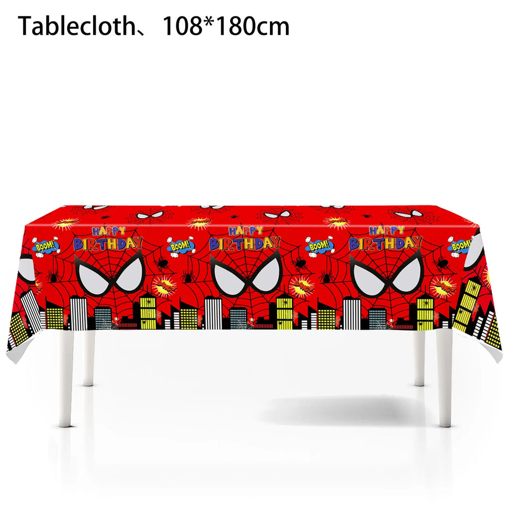 Spiderman Feestset met servies,ballonnen en decoratie