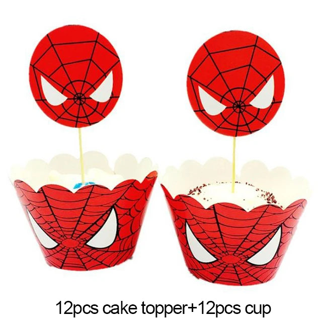 Spiderman Feestset met servies,ballonnen en decoratie