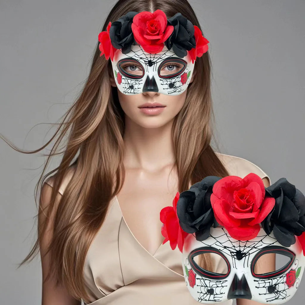 Dames Masquerade gezichtsmasker met bloemen