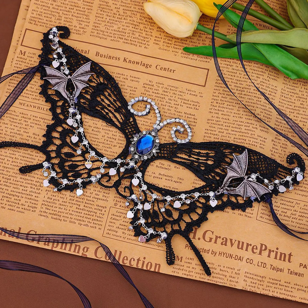 Vlinder en veren masker