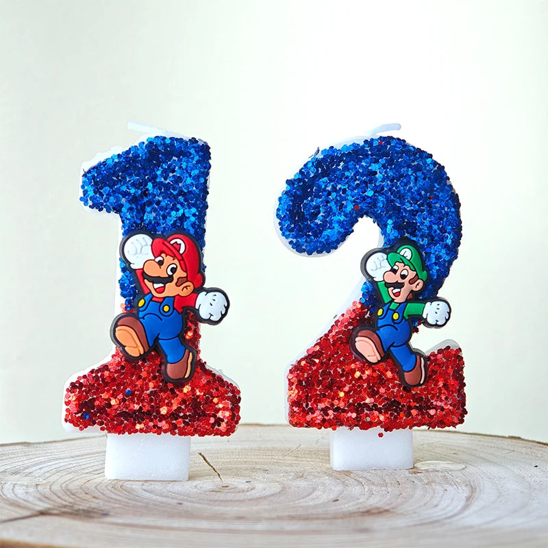 Mario & Luigi verjaardags kaarsen