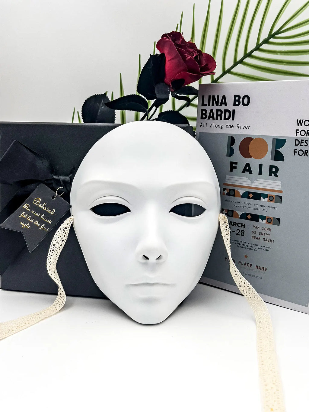 Masquerade & Dance Mask – Zwart / Wit / Goud