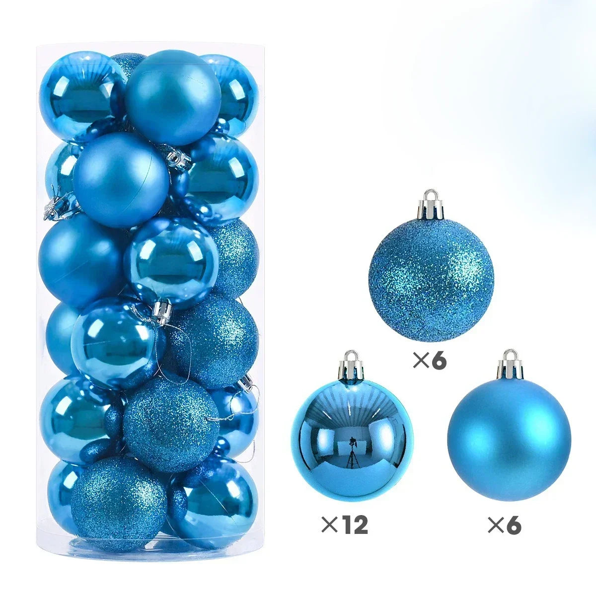 24 stuks 3cm / 4cm / 6cm Kerstballen
