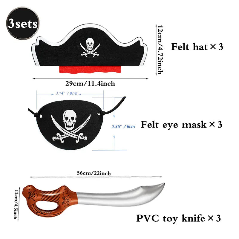 Piraten verkleed set voor kinderfeestje